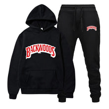 Load image into Gallery viewer, fashion brand Backwoods Men's Set Fleece Hoodie Pant Thick Warm Tracksuit Sportswear Hooded Track Suits Male Sweatsuit Tracksuit