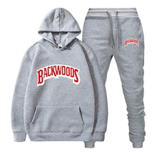 Load image into Gallery viewer, fashion brand Backwoods Men's Set Fleece Hoodie Pant Thick Warm Tracksuit Sportswear Hooded Track Suits Male Sweatsuit Tracksuit