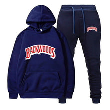 Load image into Gallery viewer, fashion brand Backwoods Men's Set Fleece Hoodie Pant Thick Warm Tracksuit Sportswear Hooded Track Suits Male Sweatsuit Tracksuit