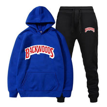 Load image into Gallery viewer, fashion brand Backwoods Men's Set Fleece Hoodie Pant Thick Warm Tracksuit Sportswear Hooded Track Suits Male Sweatsuit Tracksuit