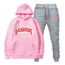 Load image into Gallery viewer, fashion brand Backwoods Men's Set Fleece Hoodie Pant Thick Warm Tracksuit Sportswear Hooded Track Suits Male Sweatsuit Tracksuit