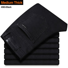 Load image into Gallery viewer, 2021 New Men's Stretch Regular Fit Jeans Business Casual Classic Style Fashion Denim Trousers Male Black Blue Gray Pants