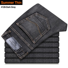Load image into Gallery viewer, 2021 New Men's Stretch Regular Fit Jeans Business Casual Classic Style Fashion Denim Trousers Male Black Blue Gray Pants