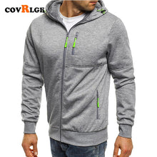 Load image into Gallery viewer, Covrlge Spring Men's Jackets Hooded Coats Casual Zipper Sweatshirts Male Tracksuit Fashion Jacket Mens Clothing Outerwear MWW148
