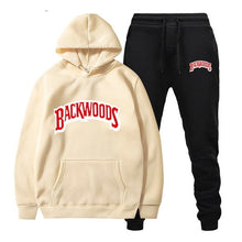 Load image into Gallery viewer, fashion brand Backwoods Men's Set Fleece Hoodie Pant Thick Warm Tracksuit Sportswear Hooded Track Suits Male Sweatsuit Tracksuit

