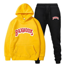 Load image into Gallery viewer, fashion brand Backwoods Men's Set Fleece Hoodie Pant Thick Warm Tracksuit Sportswear Hooded Track Suits Male Sweatsuit Tracksuit
