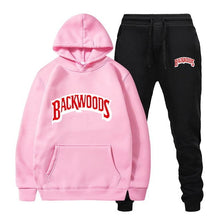 Load image into Gallery viewer, fashion brand Backwoods Men's Set Fleece Hoodie Pant Thick Warm Tracksuit Sportswear Hooded Track Suits Male Sweatsuit Tracksuit
