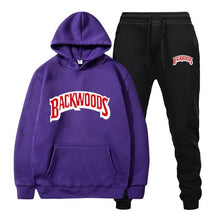 Load image into Gallery viewer, fashion brand Backwoods Men's Set Fleece Hoodie Pant Thick Warm Tracksuit Sportswear Hooded Track Suits Male Sweatsuit Tracksuit
