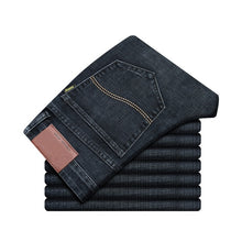 Load image into Gallery viewer, Spring Autumn 2020 Men's Smart Jeans Business Fashion Straight Regular Blue Stretch Denim Trousers Classic Men Plus Size 28-40
