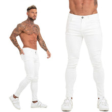 Load image into Gallery viewer, GINGTTO Jeans Men Elastic Waist Skinny Jeans Men 2020 Stretch Ripped Pants Streetwear Mens Denim Jeans Blue
