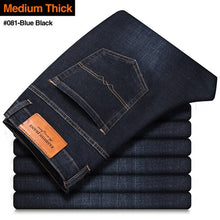 Load image into Gallery viewer, 2021 New Men's Stretch Regular Fit Jeans Business Casual Classic Style Fashion Denim Trousers Male Black Blue Gray Pants
